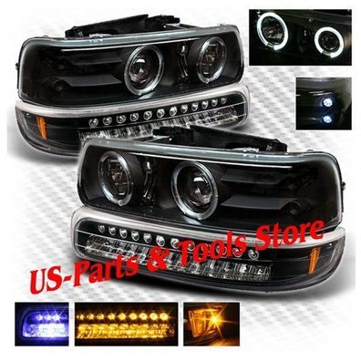 Chevrolet Silverado Tahoe Suburban Scheinwerfer Set LED Blinker 99 - 06 1999 02