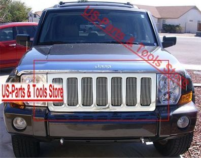 Jeep Commander 06-10 Kühlergrill Grill Alu poliert NEU!