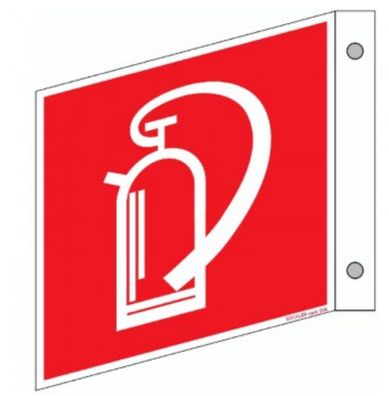 Feuerlöscher Schild Brandschutzzeichen 20x20cm Fahnenschild BGV DIN