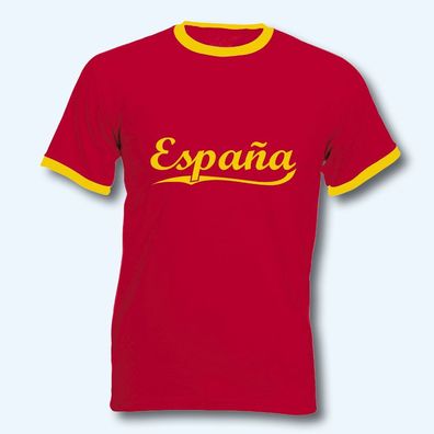 T-Shirt Retro-Shirt, WM Spanien Espana, Ringer T