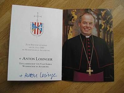 Weihbischof von Augsburg Anton Losinger - handsigniertes Autogramm!!!