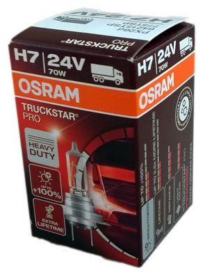 H7 OSRAM Truckstar Pro 64215TSP 24V 70W Heavy Duty 1er Karton