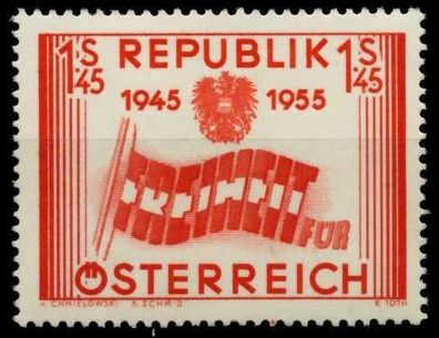 Österreich 1955 Nr 1014 postfrisch X7FE0F2