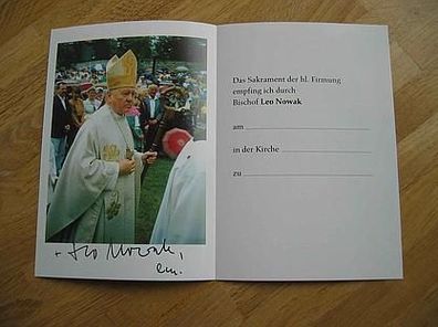 Bischof von Magdeburg Leopold Nowak - handsigniertes Autogramm!!!