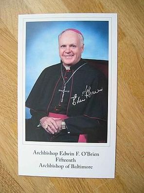 Erzbischof von Baltimore Edwin F. O´Brien - handsigniertes Autogramm!!!