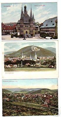 18687/3 Ak Wernigerode im Harz Rathaus usw. um 1910