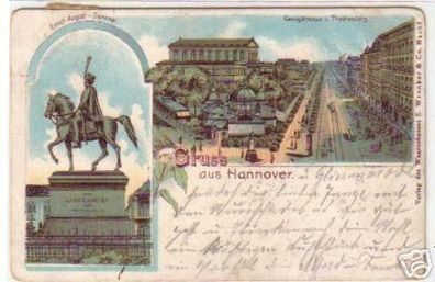 19570 Ak Lithographie Gruss aus Hannover 1898