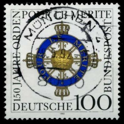 BRD 1992 Nr 1613 zentrisch gestempelt X82E49A