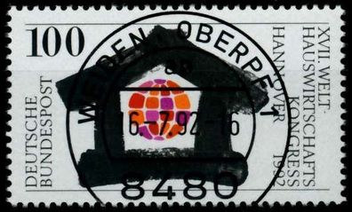 BRD 1992 Nr 1620 zentrisch gestempelt X82E62A