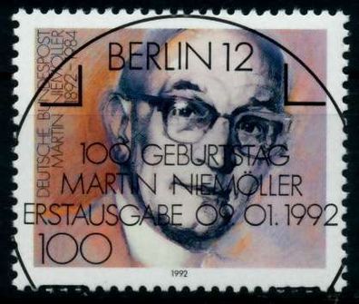 BRD 1992 Nr 1584 zentrisch gestempelt X82B116