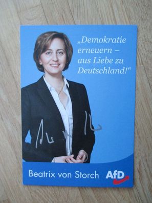 AfD Politikerin Beatrix von Storch - handsigniertes Autogramm!!!