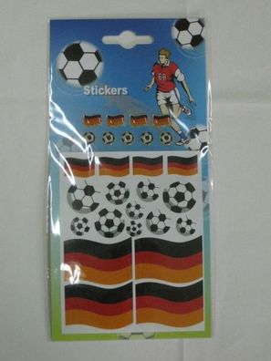 Fußball- und Fahnen-Sticker bzw. -Tattoos