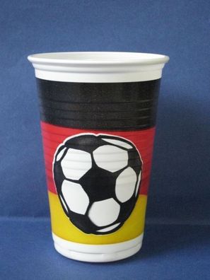 Kunststoffbecher mit Fußballmotiv 10 Stück