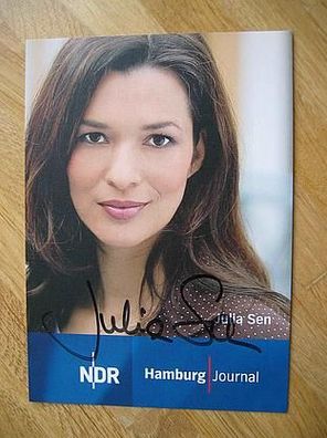 NDR Fernsehmoderatorin Julia Sen - handsigniertes Autogramm!!!