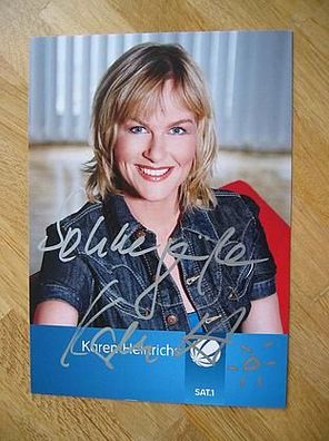 Sat1 Fernsehmoderatorin Karen Heinrichs - Autogramm!