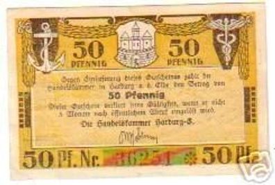 50 Pfennig Banknote Handelskammer Harburg Elbe