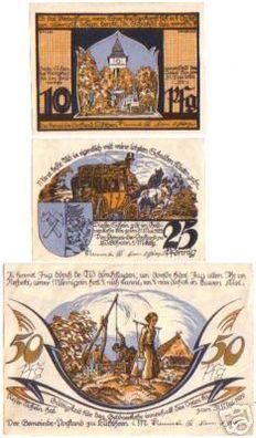 3 Banknoten Notgeld der Stadt Lübtheen 1922