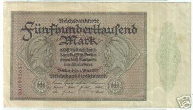 seltene Banknote 500000 Mark 1.5.1923 Rosenberg 87 f