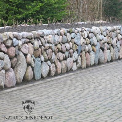 Natursteine Felsen Findlinge Nordische Steine Kiesel für Friesenmauer Friesenwall