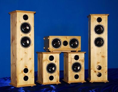 PINUS KINO-MEX 900 5.0, 560/1440Watt 5.0 Surround Heimkino Lautsprecher Landhaus