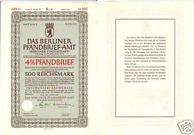 Pfandbrief Berliner Pfandbrief-Amt 1942