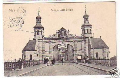 21673 Feldpost Ak Tilsit Königin Luise Brücke 1915
