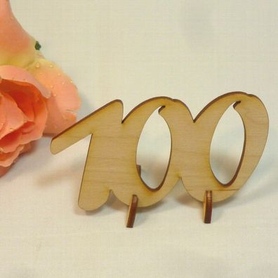 100 Geburtstag Zahl aus Holz verschiedene Größen Geschenk Hochzeit Jubiläum Deko