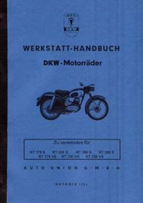 Werkstatt Handbuch DKW-Motorräder RT 175 S, RT 200 S, RT 250 S, RT 350 S, RT 175 VS,
