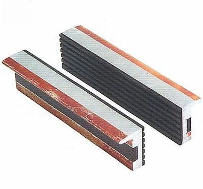 1 Paar - Alu Schonbacken mit Gummi - Greiffläche Magnet - 125 mm