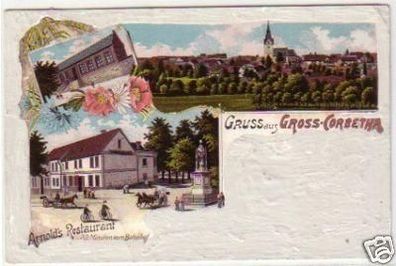 20306 Ak Lithographie Gruß aus Gross Corbetha 1910