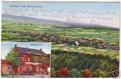 20176 Ak Fernblick vom Bismarckstein Berggasthaus 1924