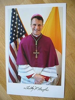 Erzbischof USA Militär Timothy Paul Andrew Broglio - handsigniertes Autogramm!!!