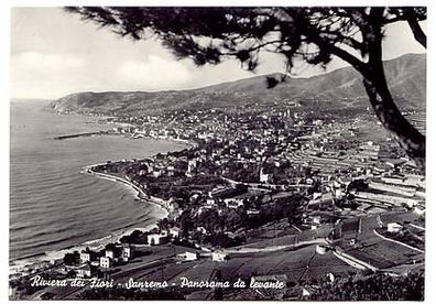 Italien 1950er Sanremo Panorama da levante, Echte Foto Ansichtskarte AK 919 Postkarte
