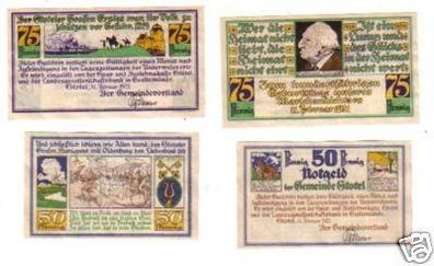 2 Banknoten Notgeld der Gemeinde Stotel 1921