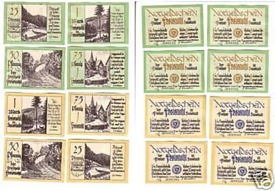 8 Banknoten Notgeld der Freiheit Freienohl Sauerland