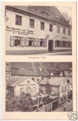 19961 Ak Königstein Elbe Restaurant zur Sonne um 1915