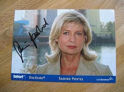 Tatort Schauspielerin Sabine Postel - handsigniertes Autogramm!!!