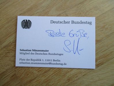MdB AfD Politiker Sebastian Münzenmaier - handsigniertes Autogramm!!!