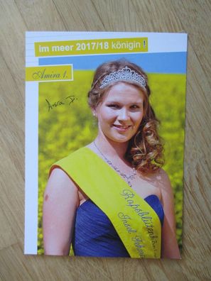 Rapsblütenkönigin Insel Fehmarn 2017-2018 Amira I. - handsigniertes Autogramm!!!