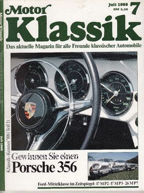 Motor Klassik 7 / 1988 - Fiat Dino, TR5, Ford, Standard, Verdeck, Mille Miglia