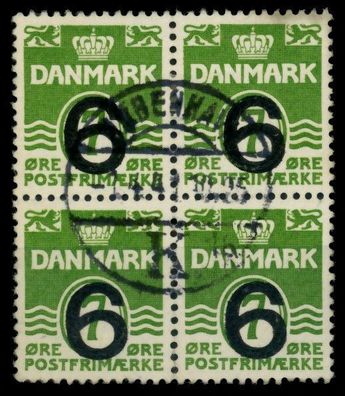 Dänemark Nr 253 zentrisch gestempelt Viererblock X90E106