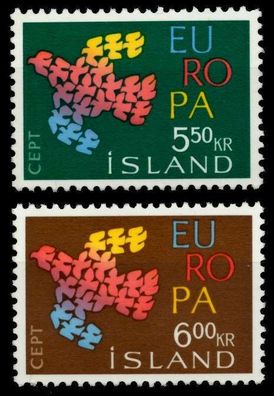 ISLAND 1961 Nr 354-355 postfrisch X91A342