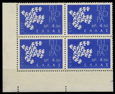 Griechenland 1961 Nr 776 postfrisch Viererblock ECKE-UL X91E52E