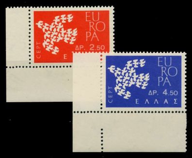 Griechenland 1961 Nr 775-776 postfrisch ECKE-ULI X92E212