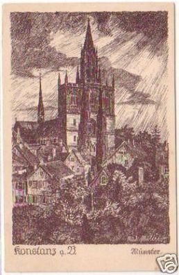 20462 Künstler Ak Konstanz am Bodensee Münster um 1930