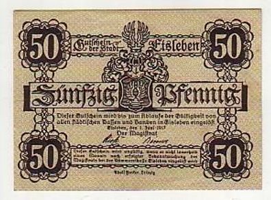 50 Pfennig Banknote Notgeld Stadt Eisleben 1917
