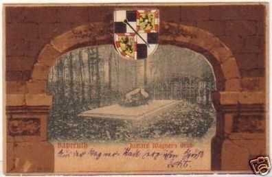 20717 Ak Bayreuth Richard Wagners Grab 1904
