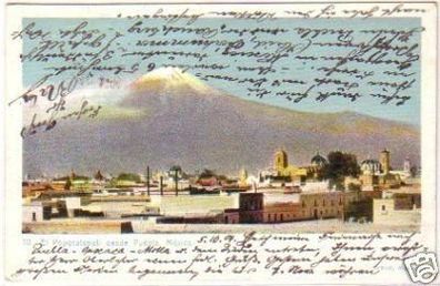 20885 Ak Mexiko El Popocatepetl desde Puebla 1904