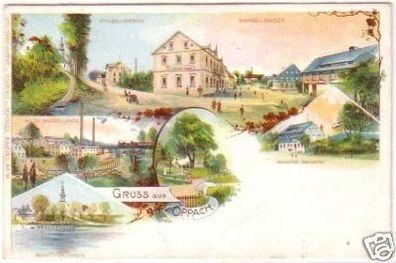 19951 Ak Lithographie Gruss aus Oppach um 1900