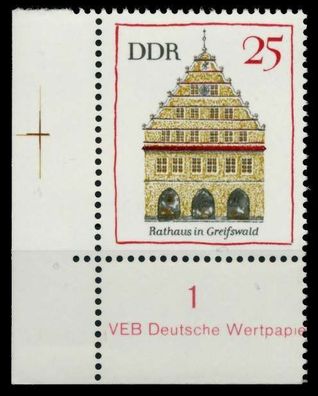 DDR 1968 Nr 1381 postfrisch ECKE-ULI X92E862